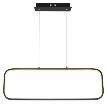 Závesné svietidlo, kov čierny, plast opál, DxŠxV:800x265x1200, LED 24W 230V, 2640lm zdroj, 843lm výstup, 3000K obrazok-1